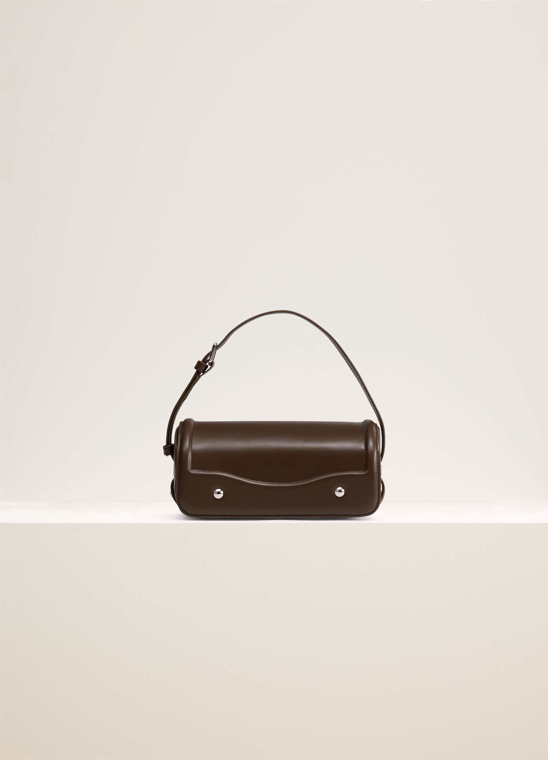 Khaki Moss Ransel Handbag in Glossy Leather | LEMAIRE