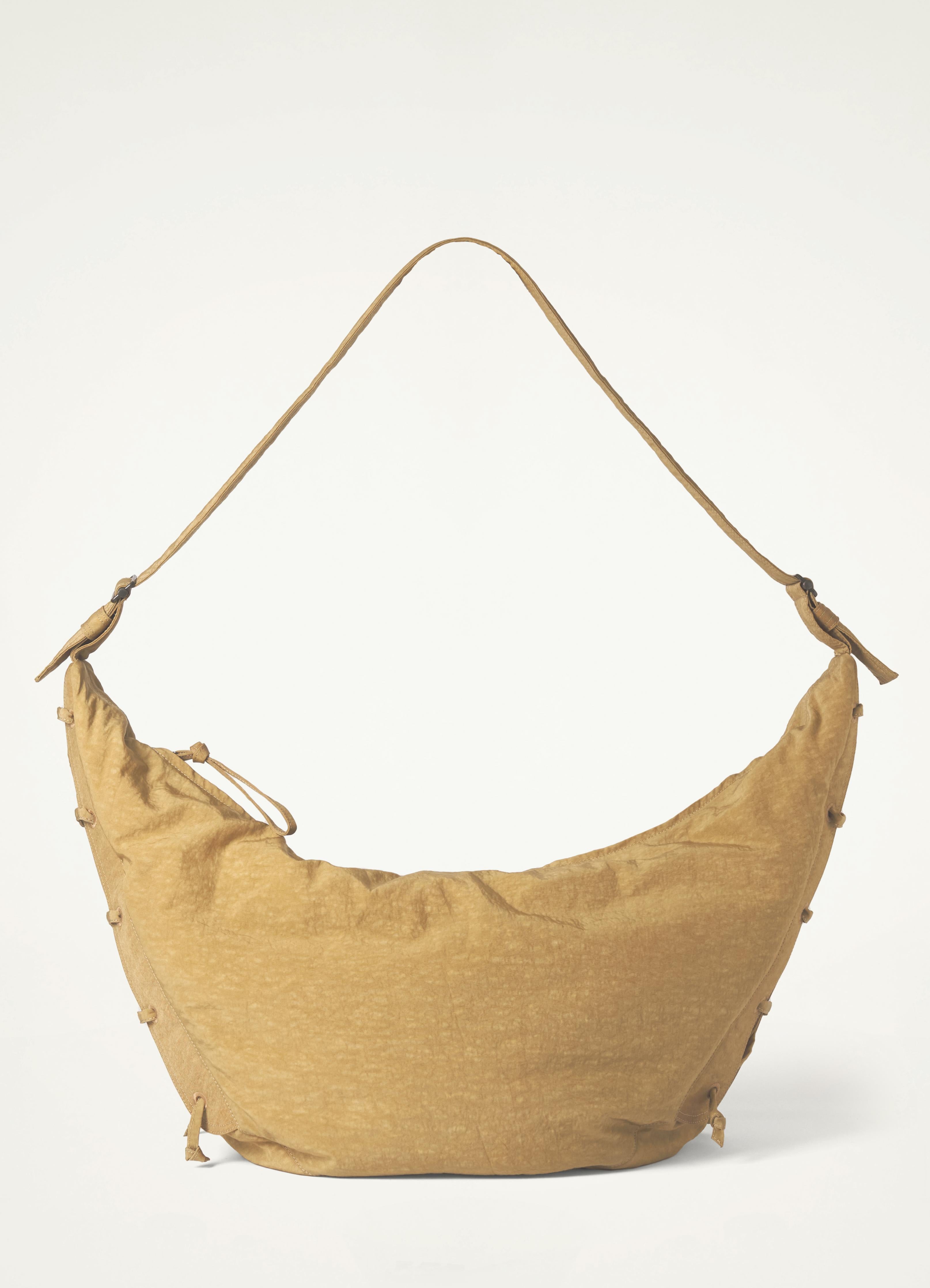 Ochre Mustard Soft Game Bag in Nylon Canvas | LEMAIRE