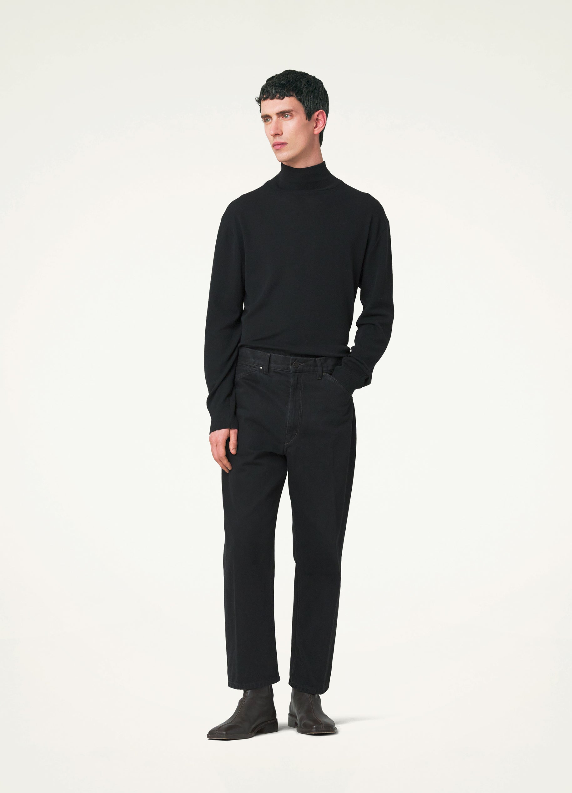 Lemaire Curved 5 Pocket Pants Black – Opia