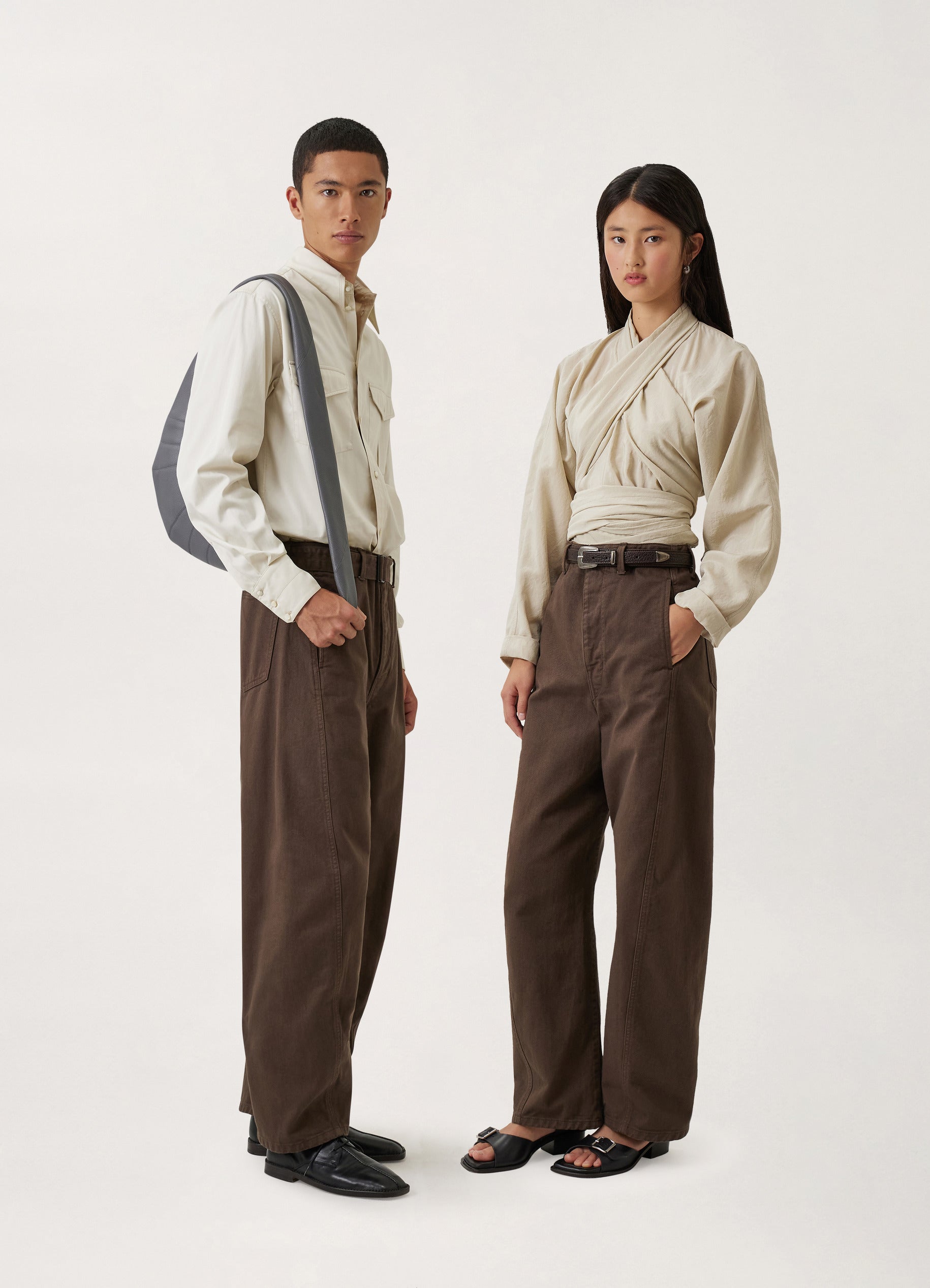 lemaire 23ss twisted belted pants