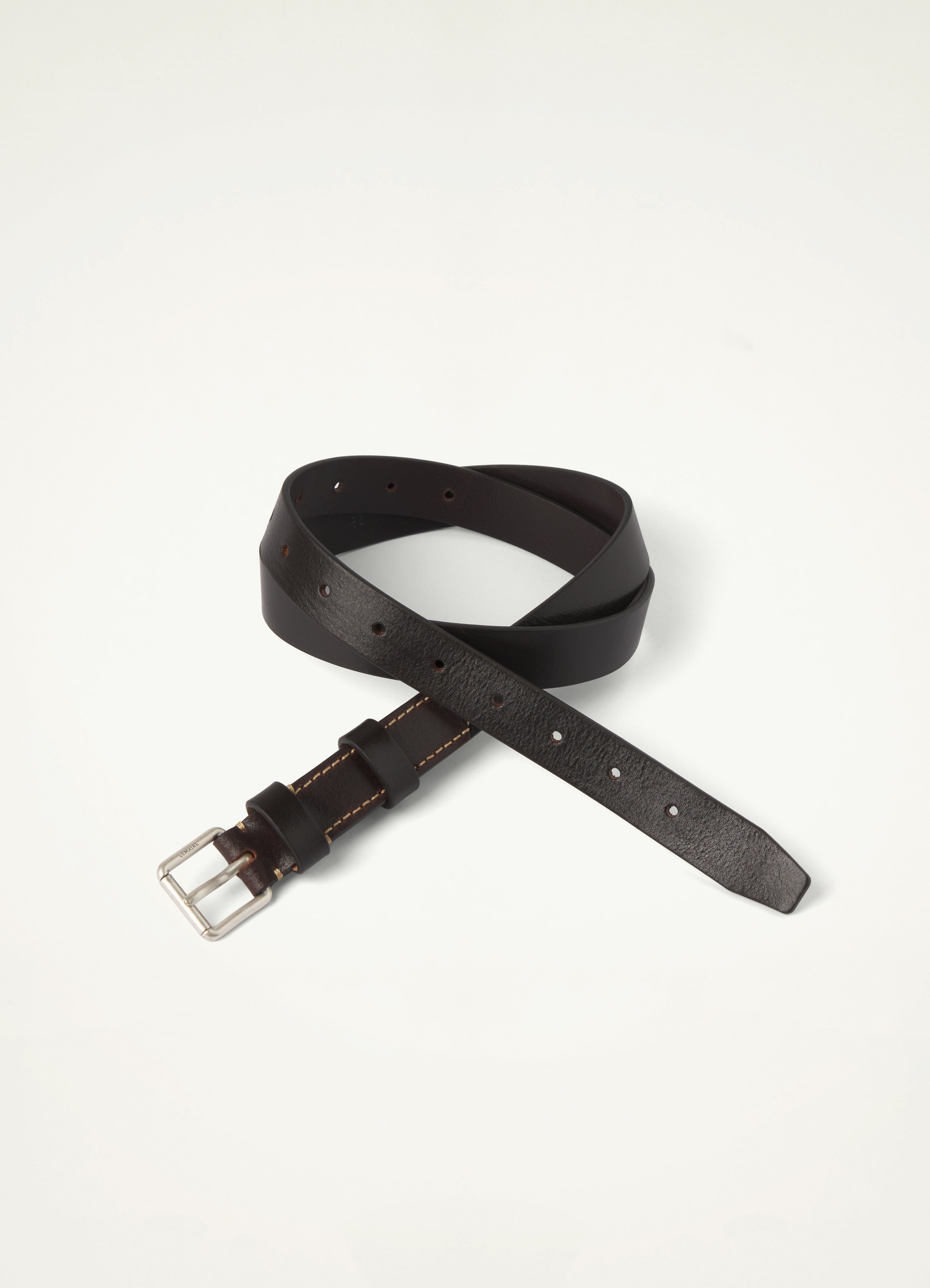 Black Reversed Belt 25 in Vegetable Tanned Leather | LEMAIRE