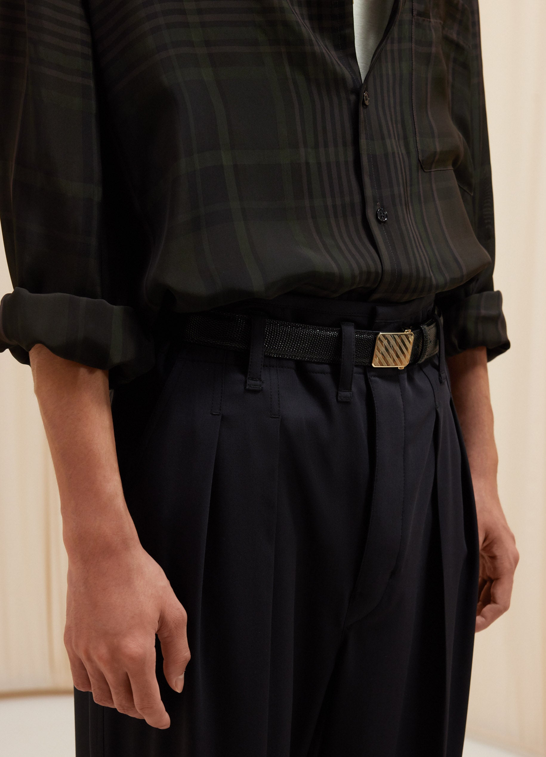 Reversed Belt in Dark Brown | LEMAIRE