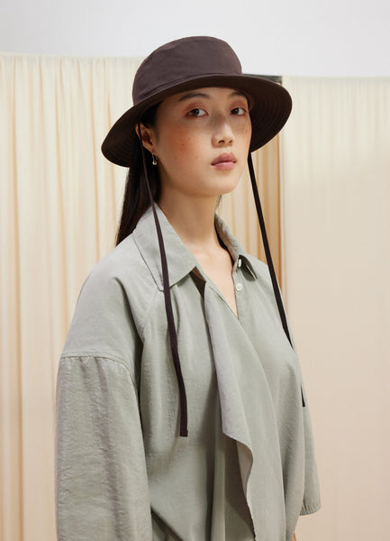 Desert Bucket Hat in Aubergine | LEMAIRE