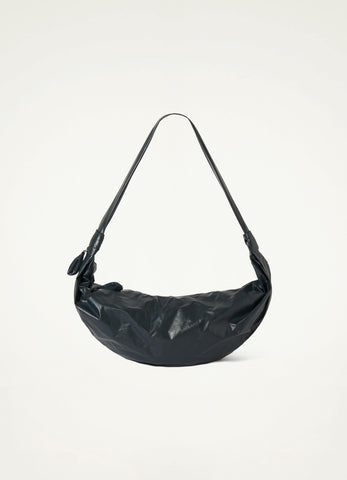 Midnight Blue Large Soft Croissant in Paper Leather | LEMAIRE