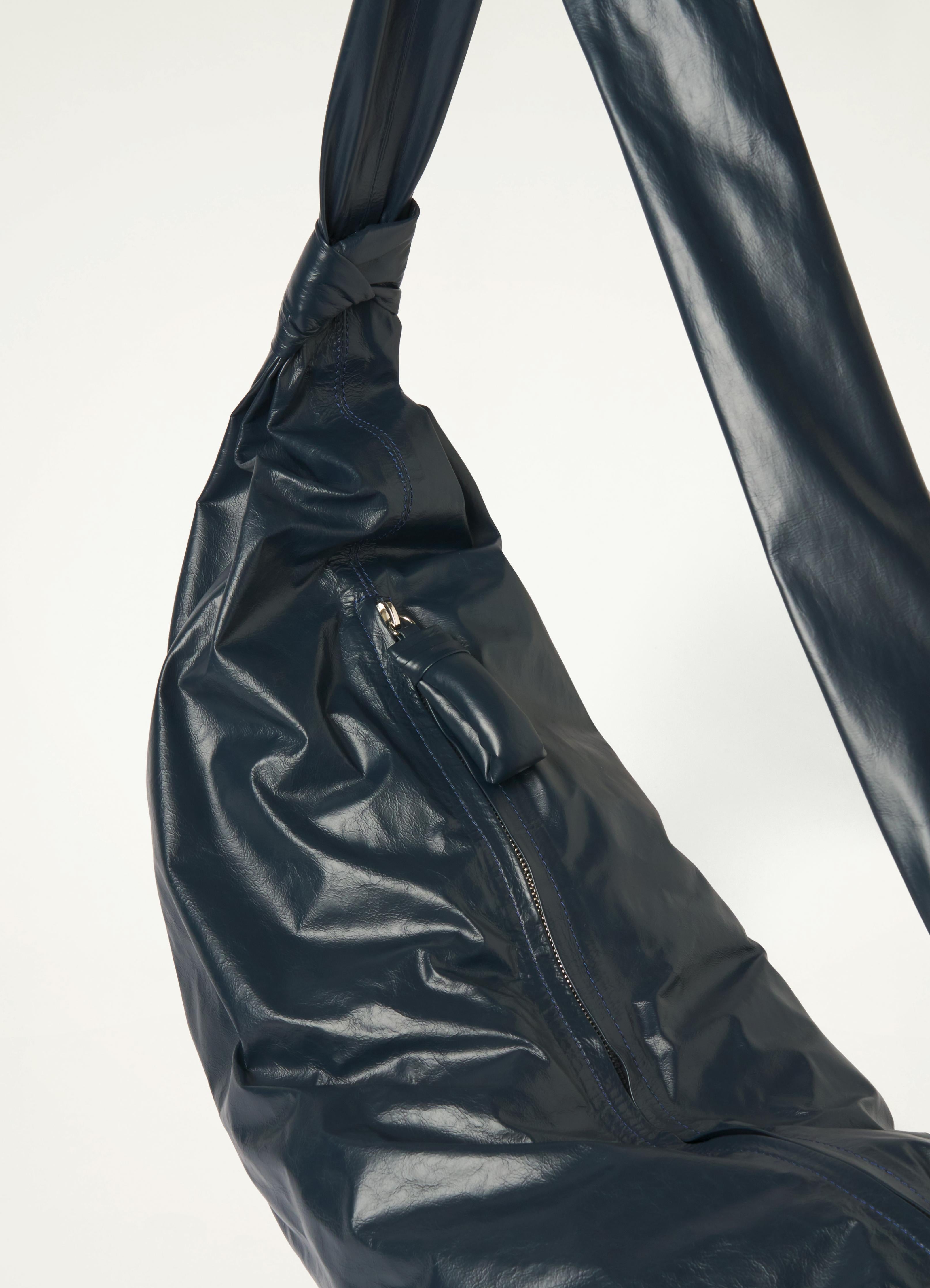 Midnight Blue Large Soft Croissant in Paper Leather | LEMAIRE