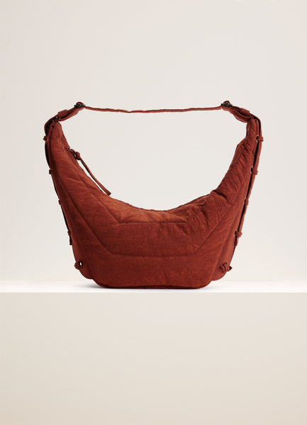Medium Soft Game Bag in Cherry Mahogany | LEMAIRE