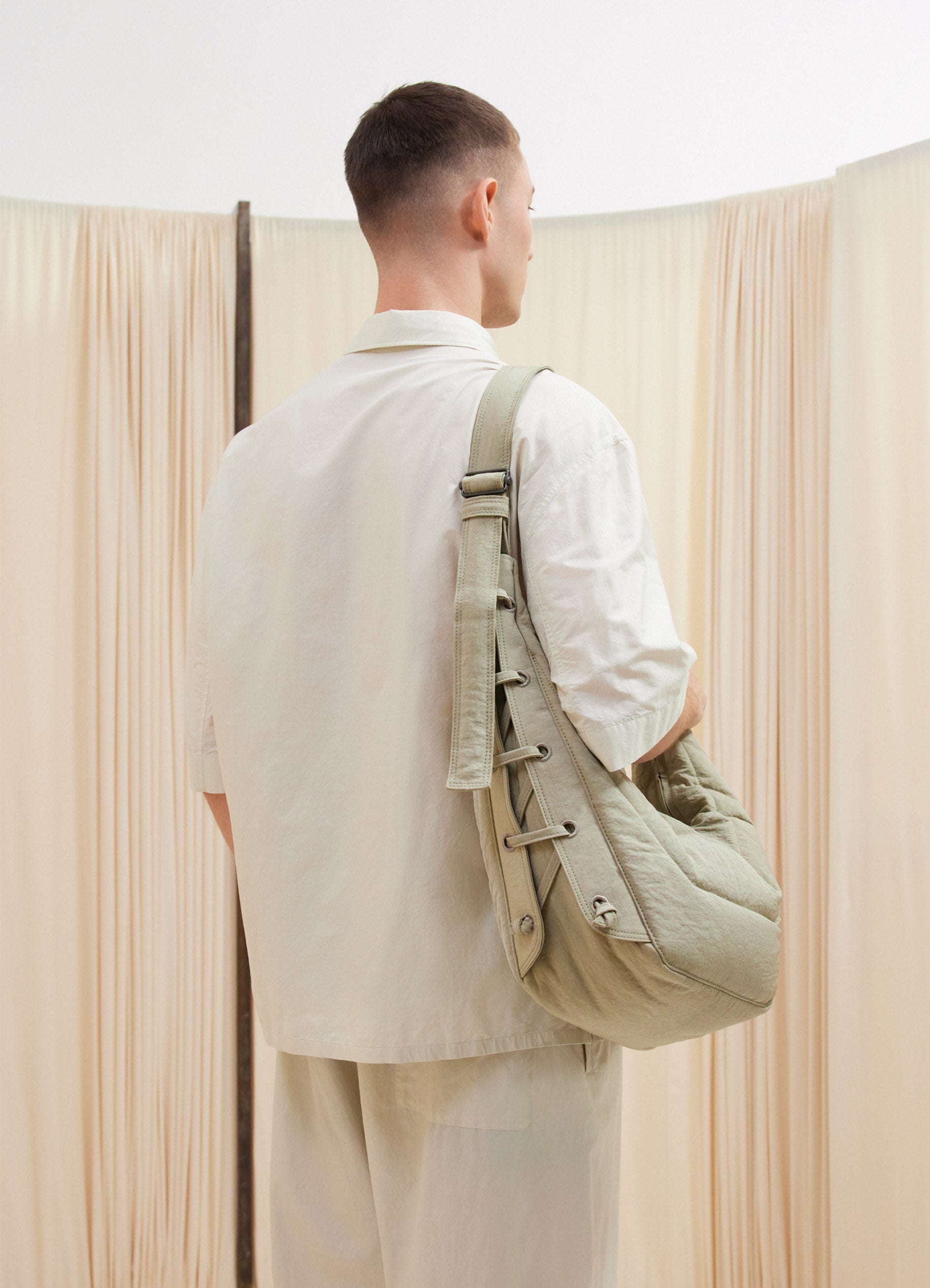 Clay Medium Soft Game Bag in Wr Nylon Canvas | LEMAIRE