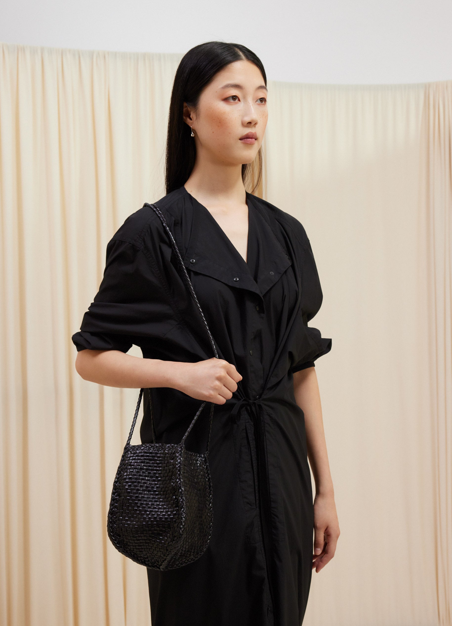 Small Braided Balloon Bag in Black | LEMAIRE