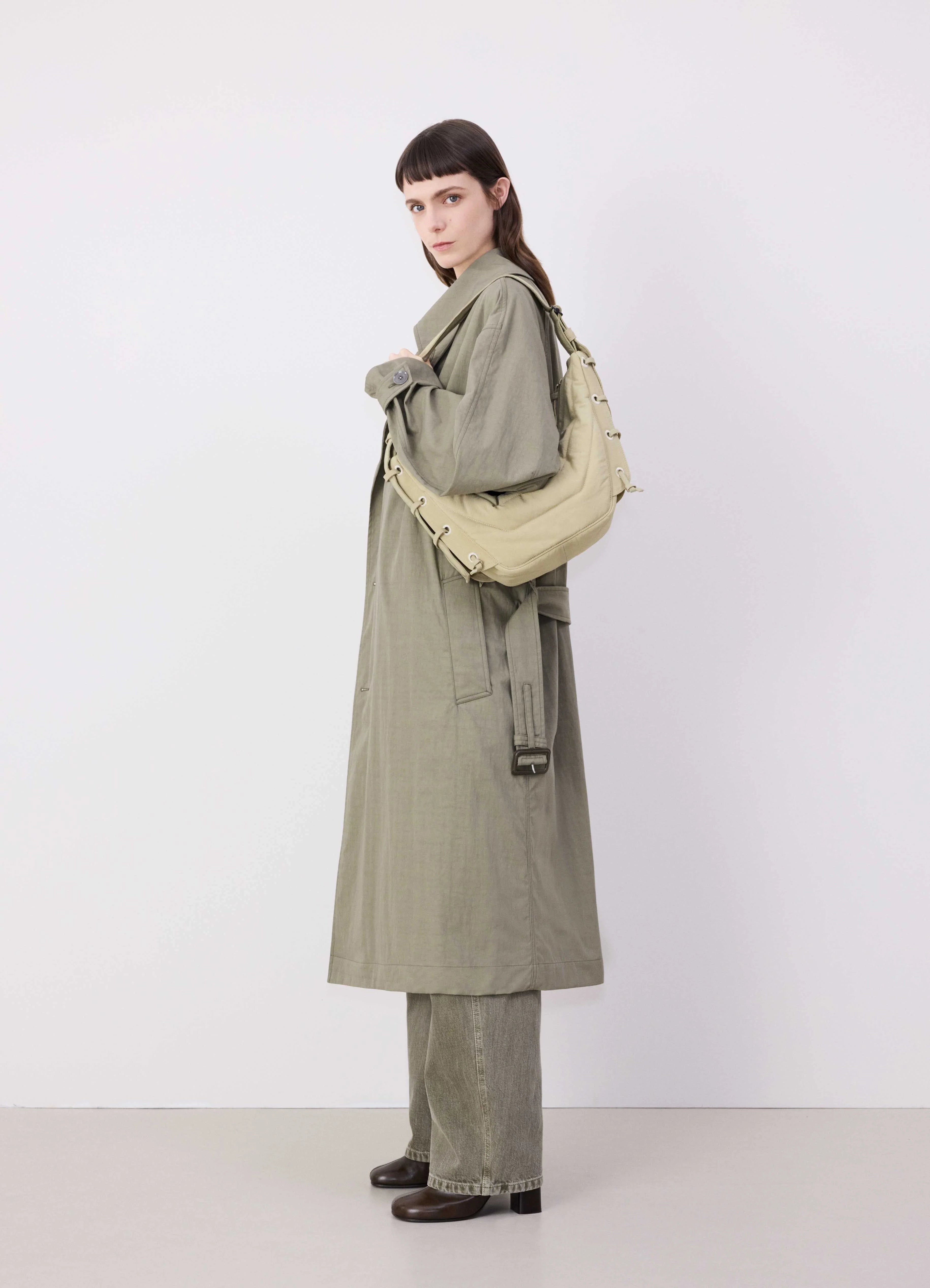 Dusty Sage Small Soft Game Bag | LEMAIRE