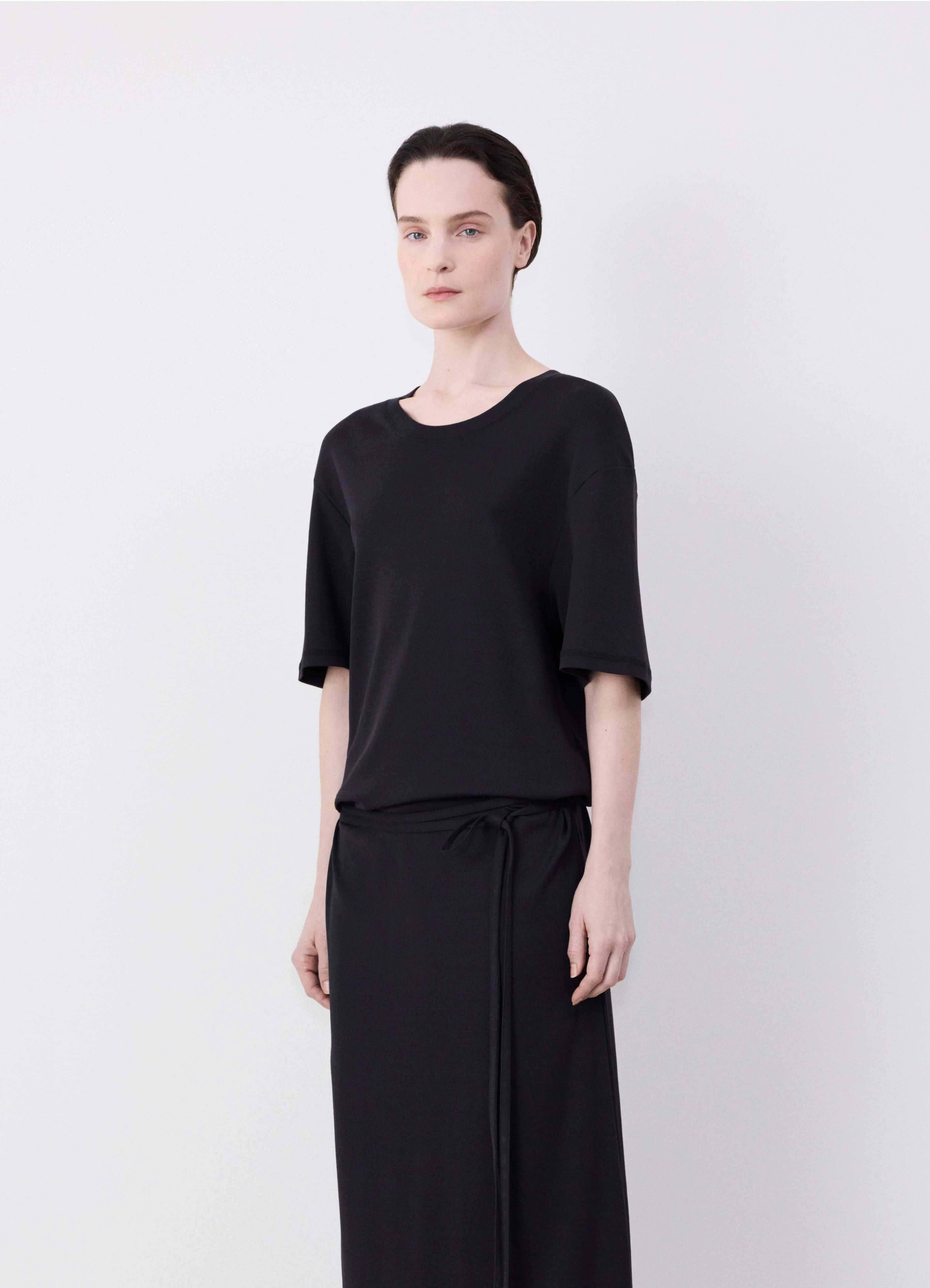 LEMAIRE belted rib t shirt dress