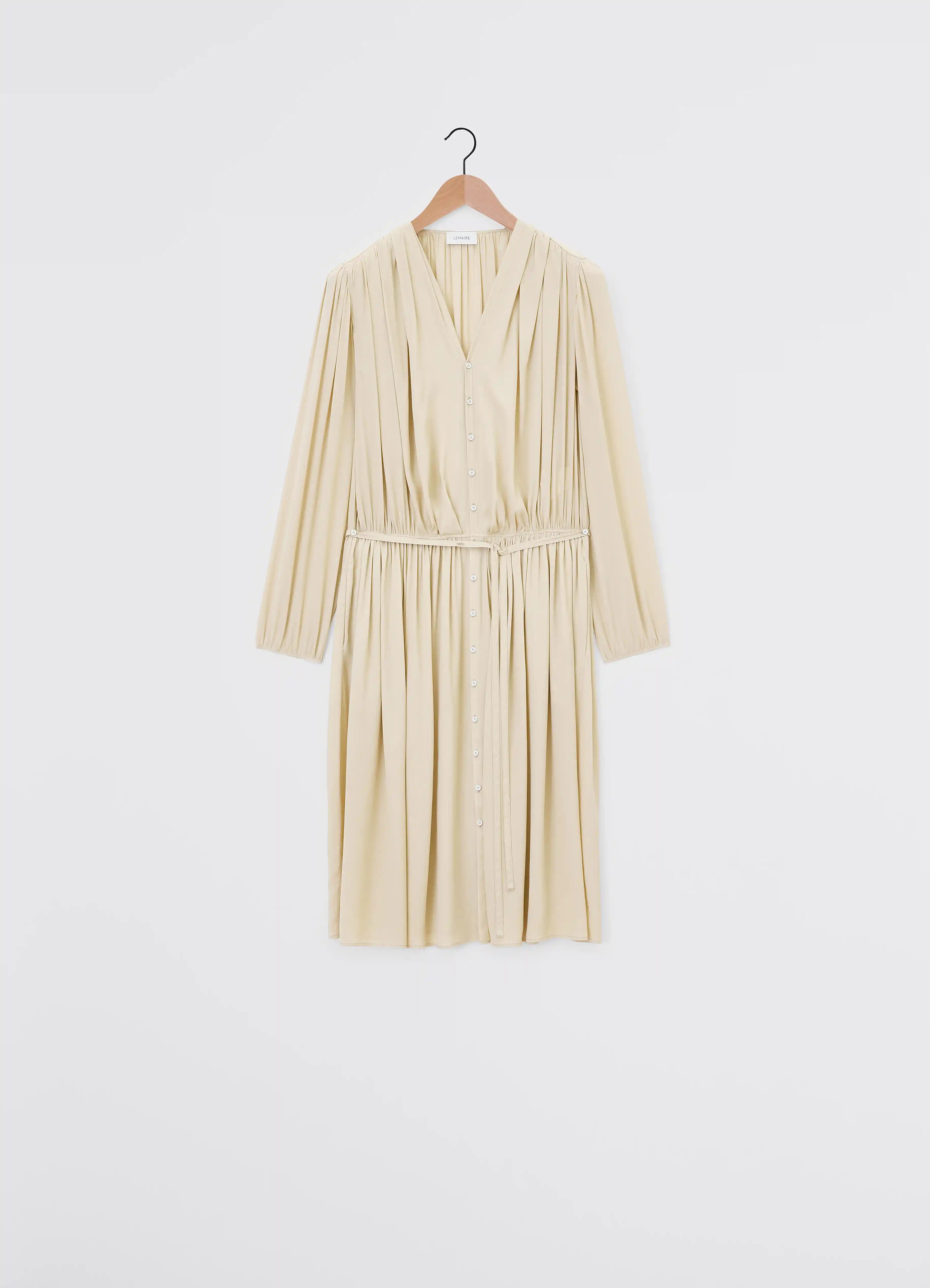 Powder Cream Midi Blouse Dress | LEMAIRE