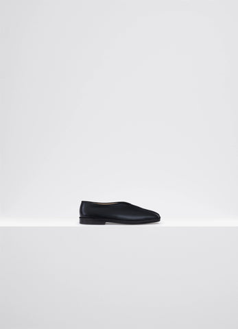 BLACK Flat piped slippers | LEMAIRE