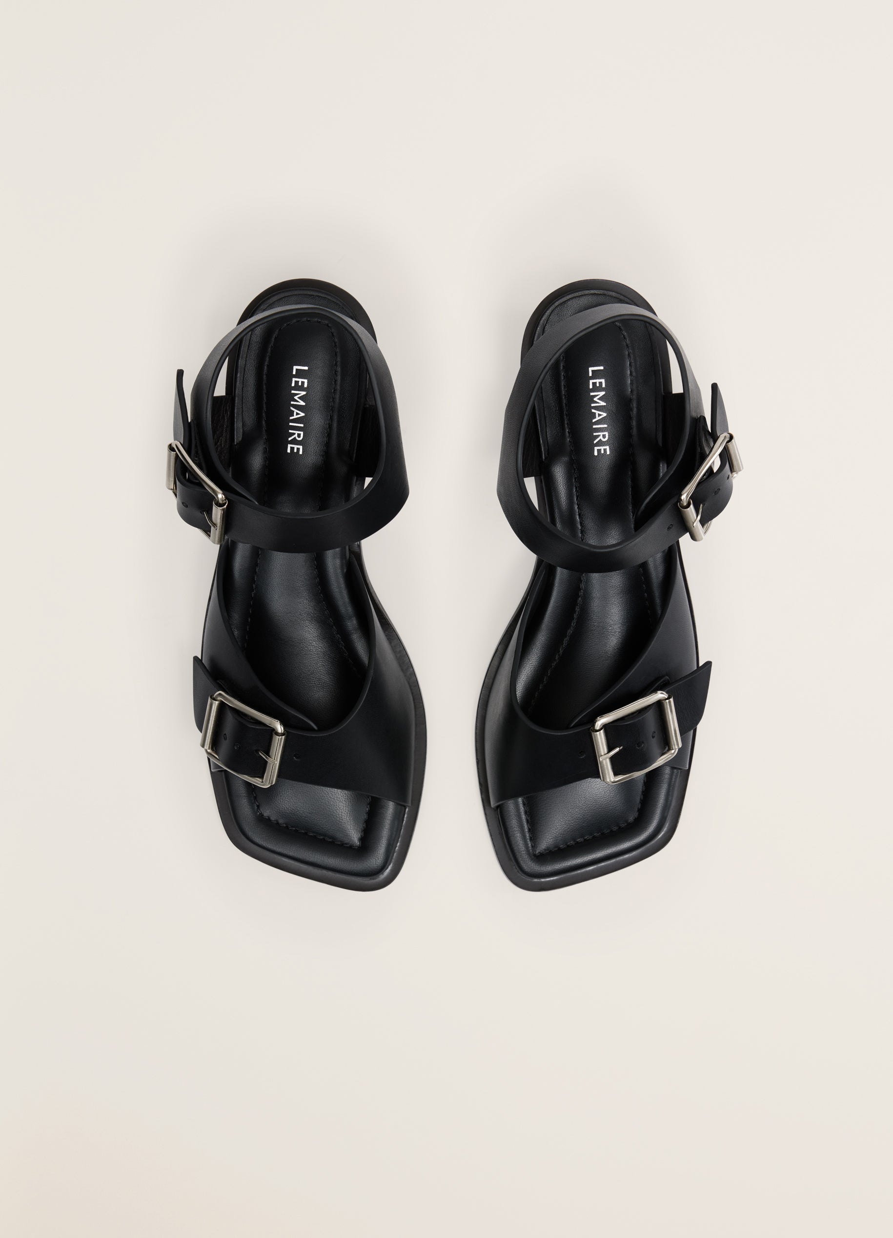 Square Heel Sandals 35 in Black | LEMAIRE