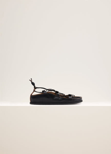 Fumbett Spartan Sandals in Black | LEMAIRE