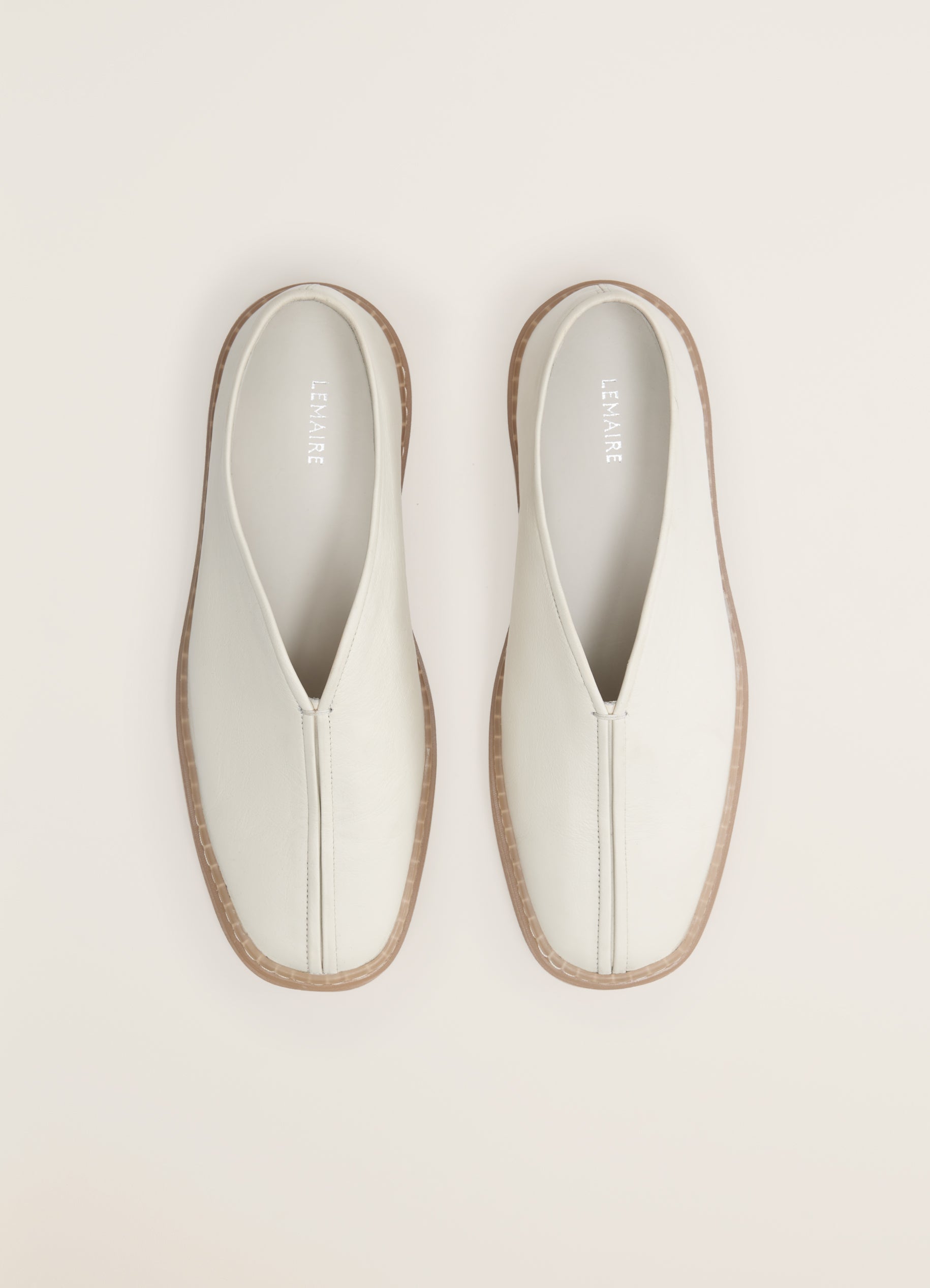 Piped Sneakers in White Clay | LEMAIRE
