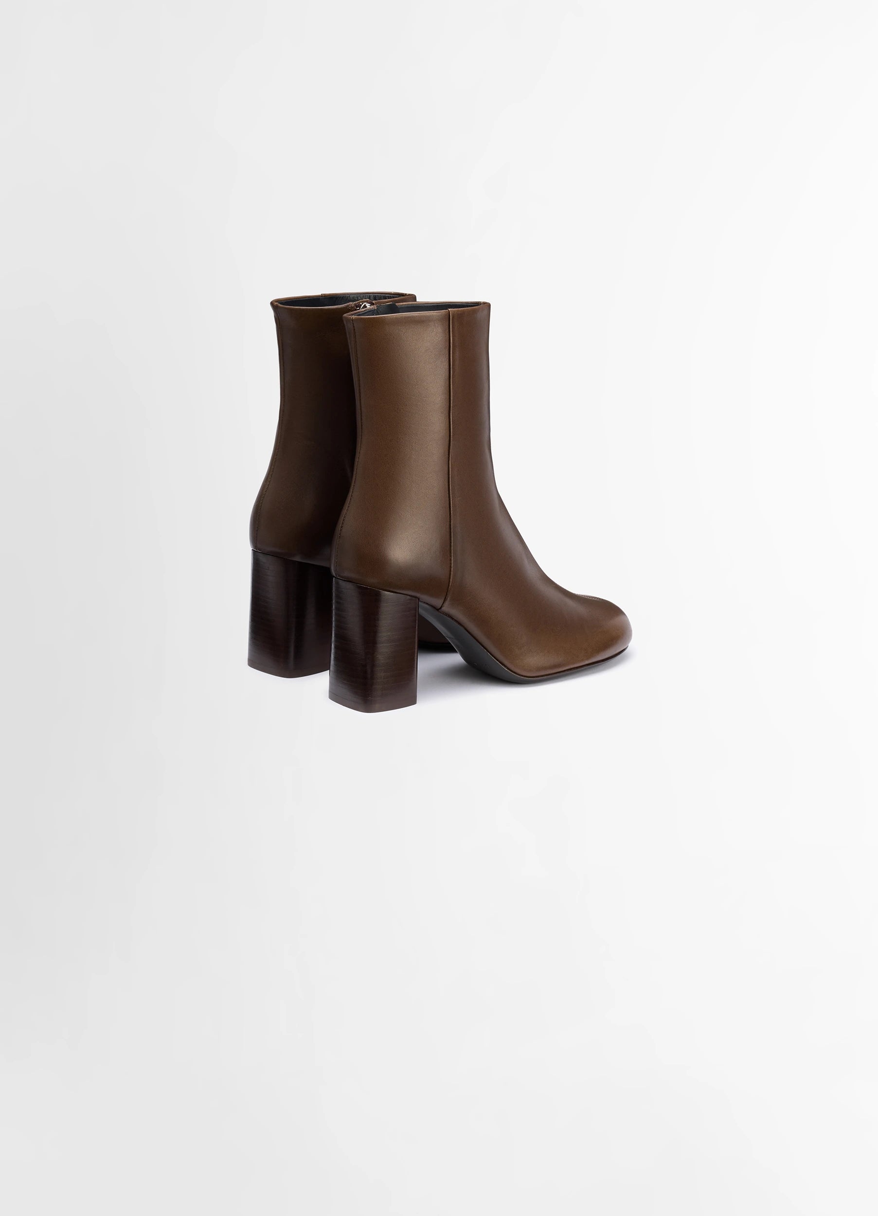 Dark Brown Anatomic Boots With 80mm Heel LEMAIRE