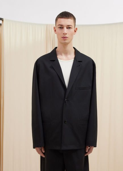 Easy Single-Breasted Jacket in Black | LEMAIRE