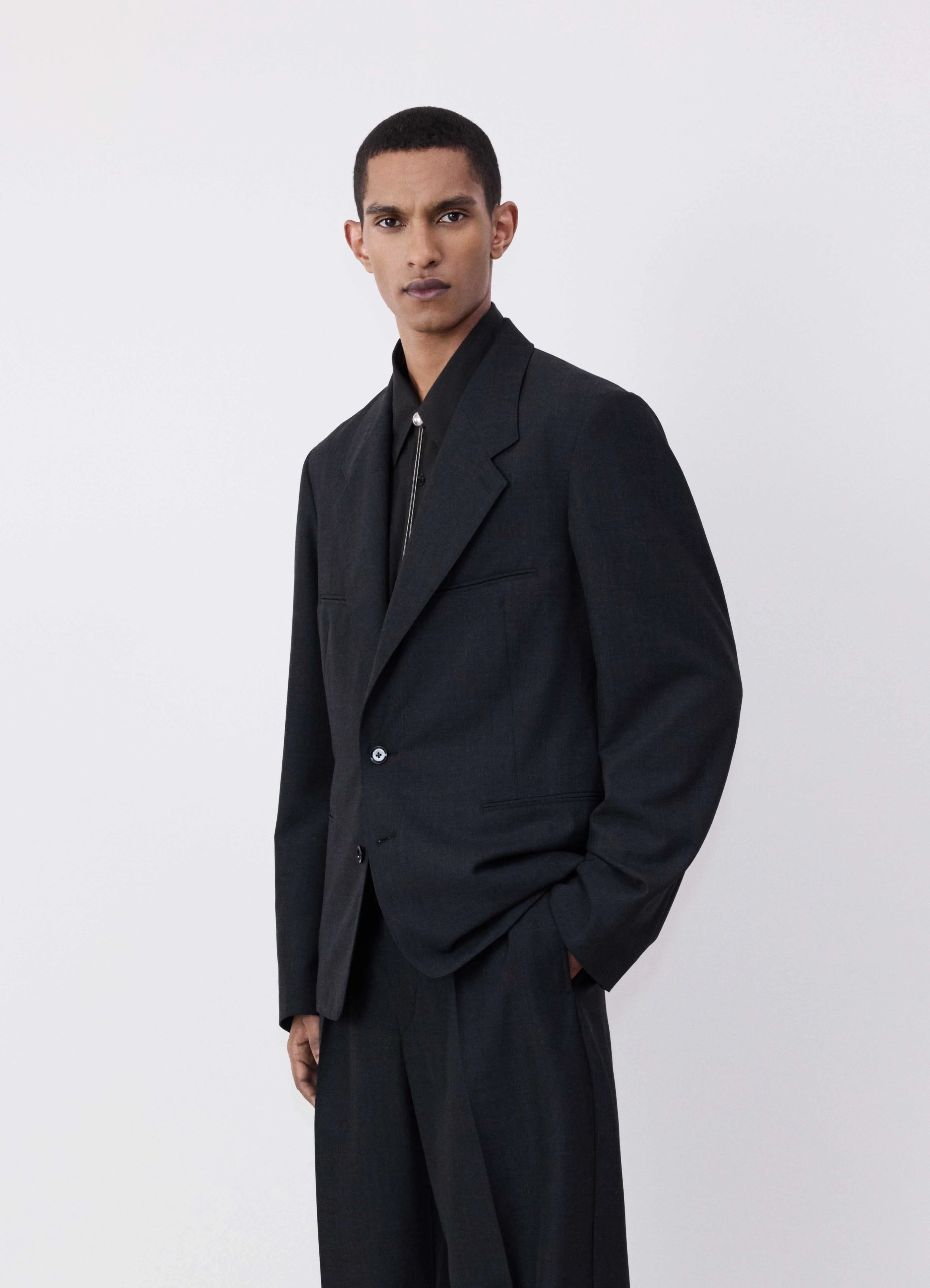 Caviar maxi double breasted jacket | LEMAIRE