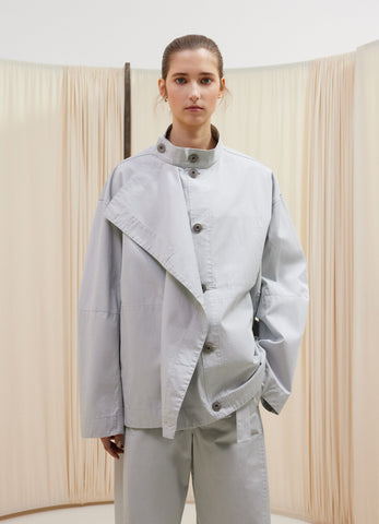 Asymmetrical Blouson in Cold Dye Cloud Grey | LEMAIRE