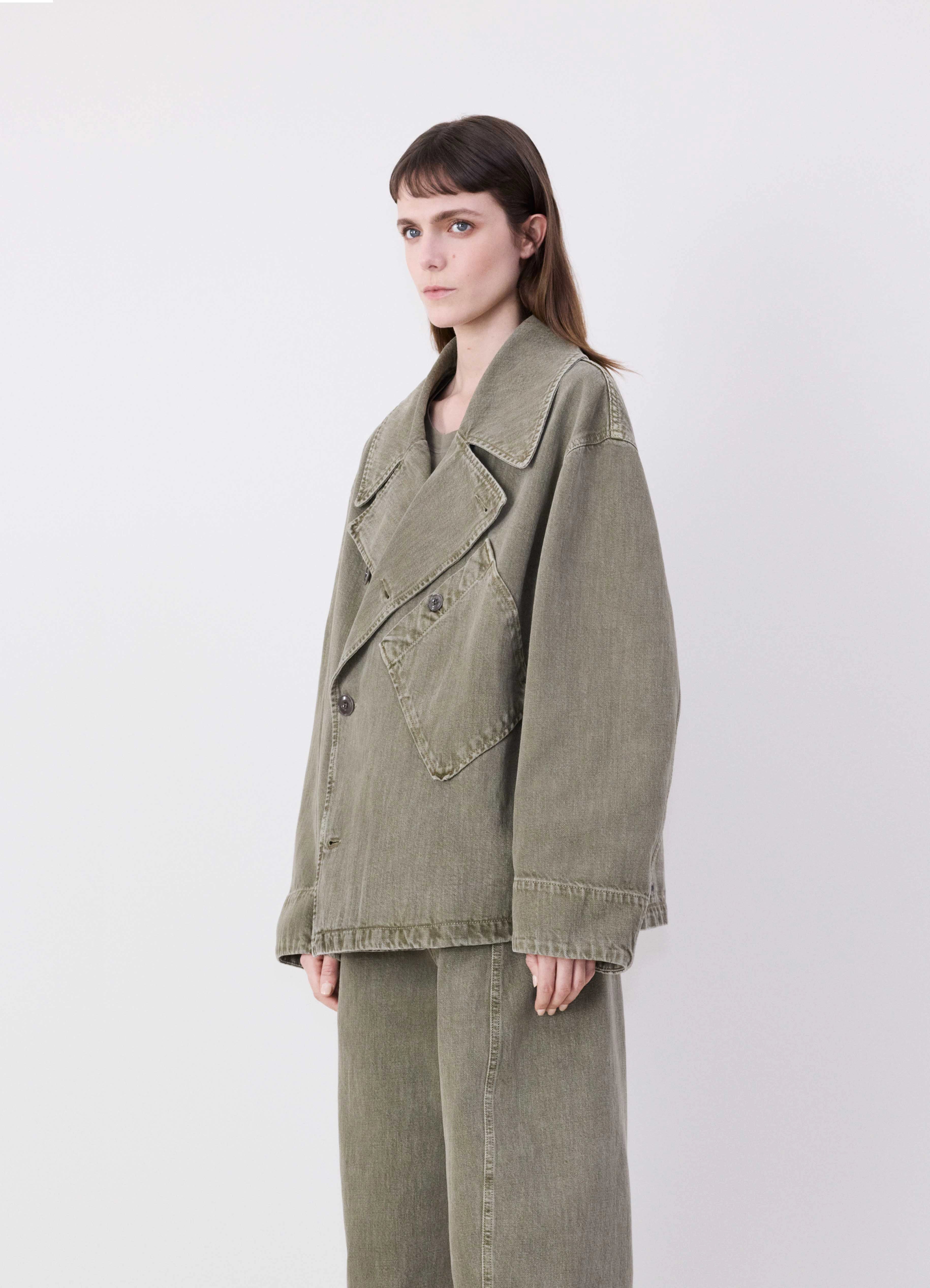 DENIM SNOW OLIVE Dispatch jacket | LEMAIRE