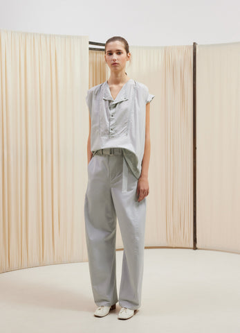 Belted Twisted Pants in Cold Dye Cloud Grey | LEMAIRE