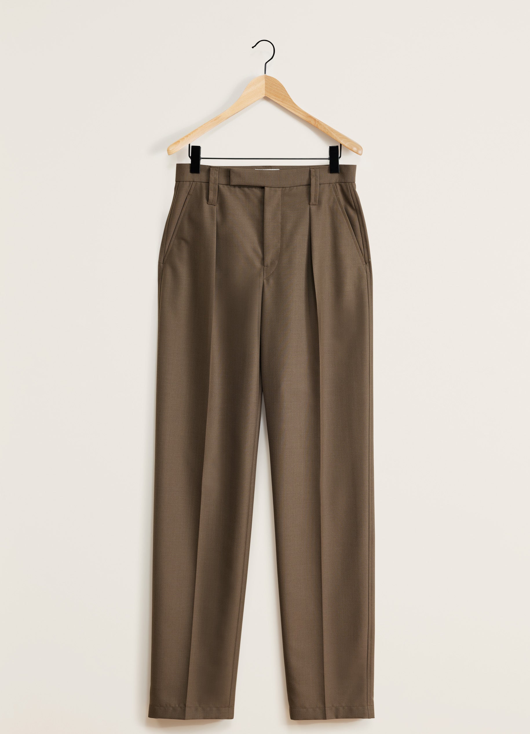 One Pleat Pants in Taupe | LEMAIRE