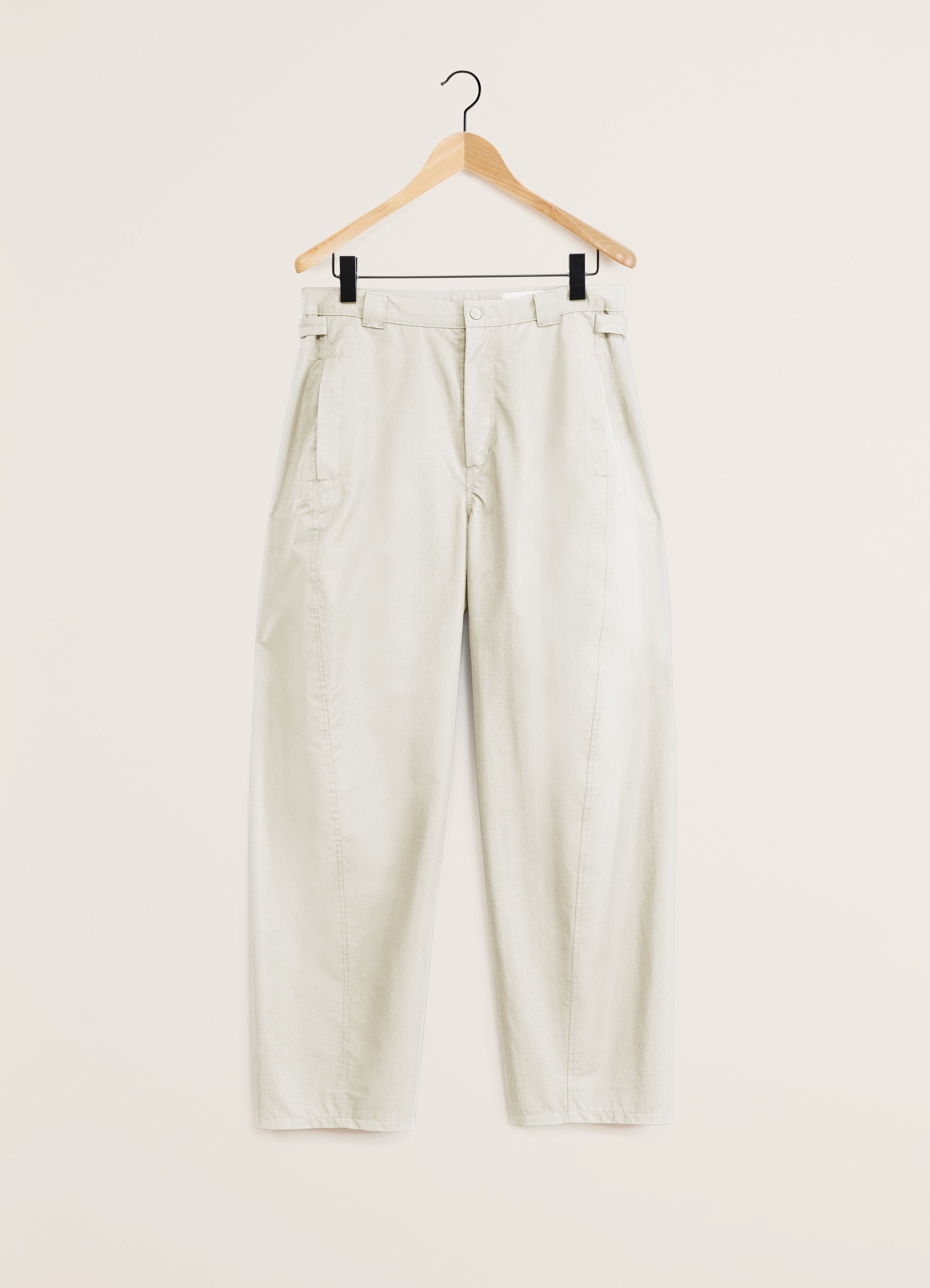 Twisted Belted Pants in Denim Snow Beige | LEMAIRE