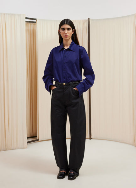 Wide-Leg Chino Pants in Black | LEMAIRE