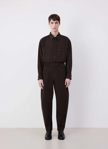 Espresso Twisted Workwear Pants | LEMAIRE