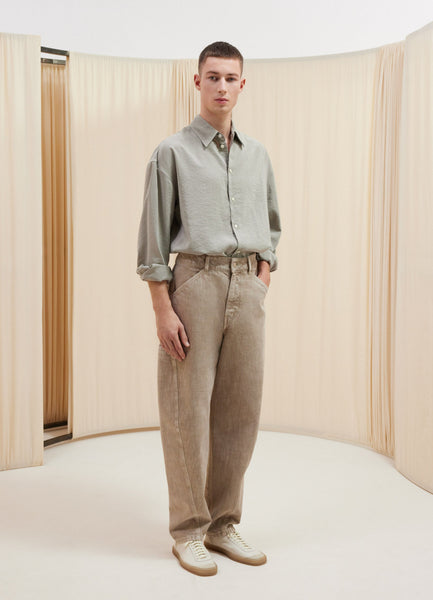 Twisted Pants in Denim Snow Beige | LEMAIRE