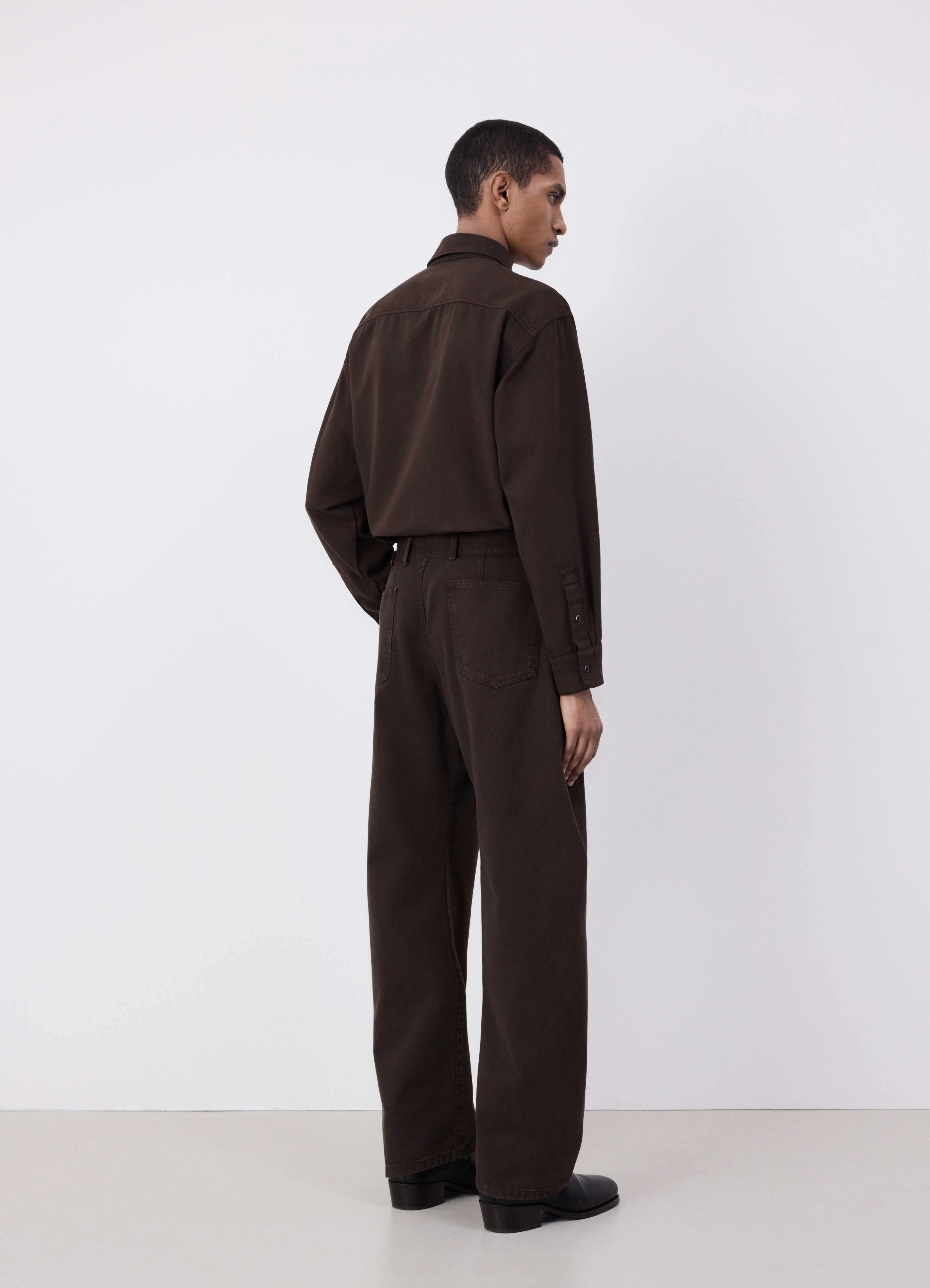 BLACK Twisted belted pants | LEMAIRE