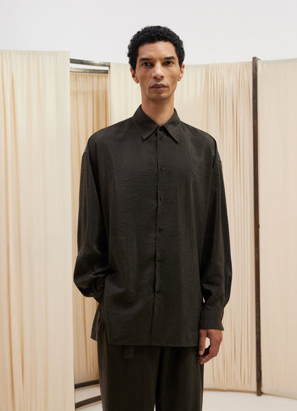 Twisted Shirt in Dark Espresso | LEMAIRE