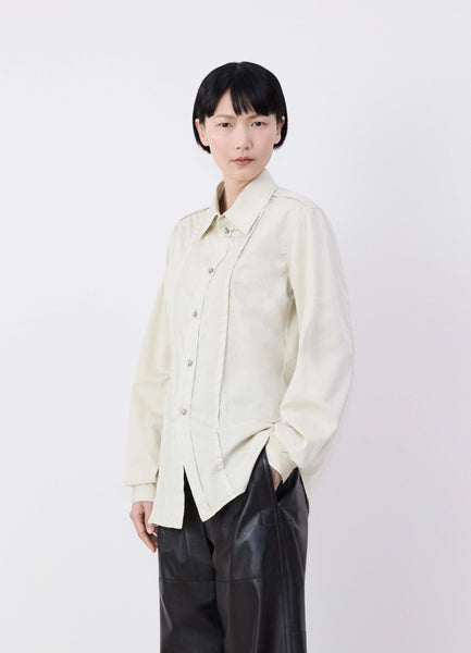 Creamy White Multi-topstich Fitted Shirt | LEMAIRE