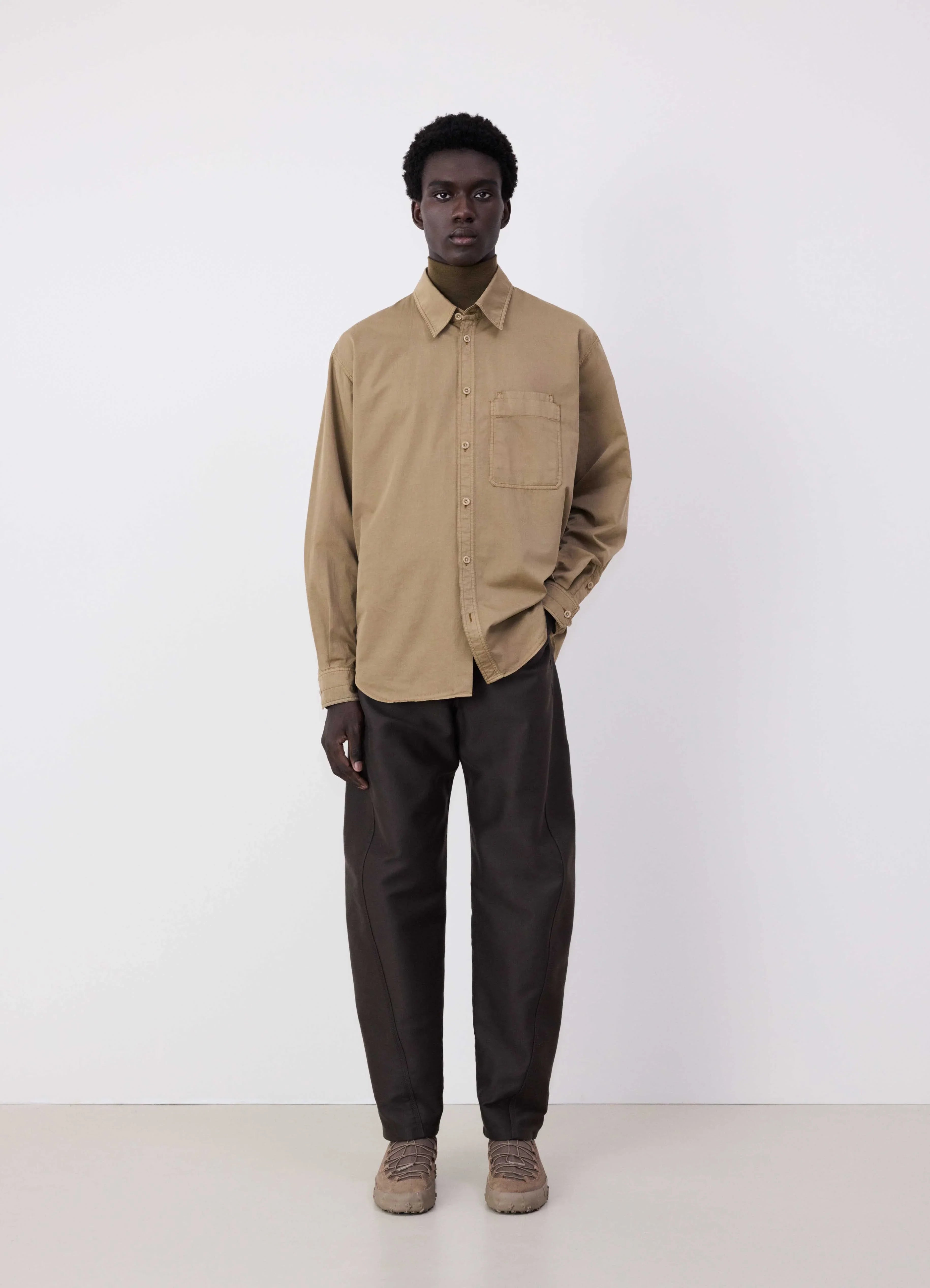 Cub Brown Relaxed Workwear Shirt | LEMAIRE