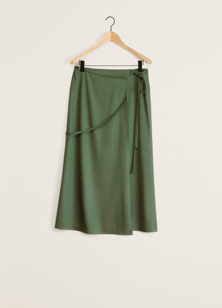 Tailored Skirt in Smoky Green | LEMAIRE