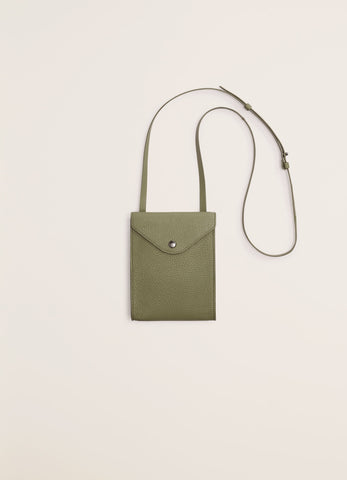 Envelope with Shoulder Strap in Dusty Khaki | LEMAIRE