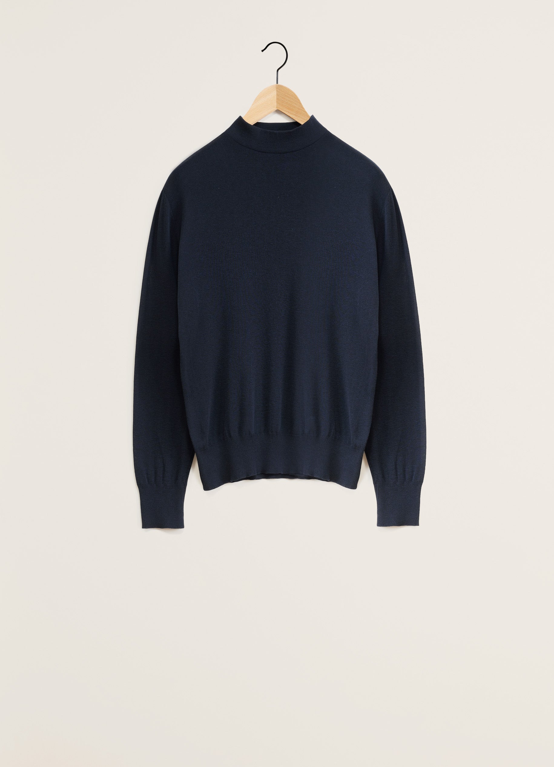 Seamless Turtleneck Sweater in Squid Ink | LEMAIRE