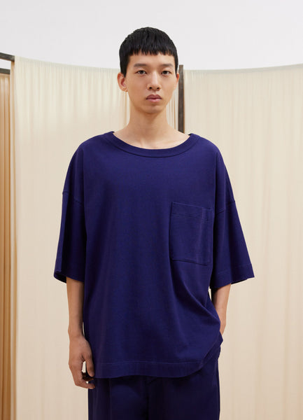 Boxy T-Shirt in Blue Violet - LEMAIRE
