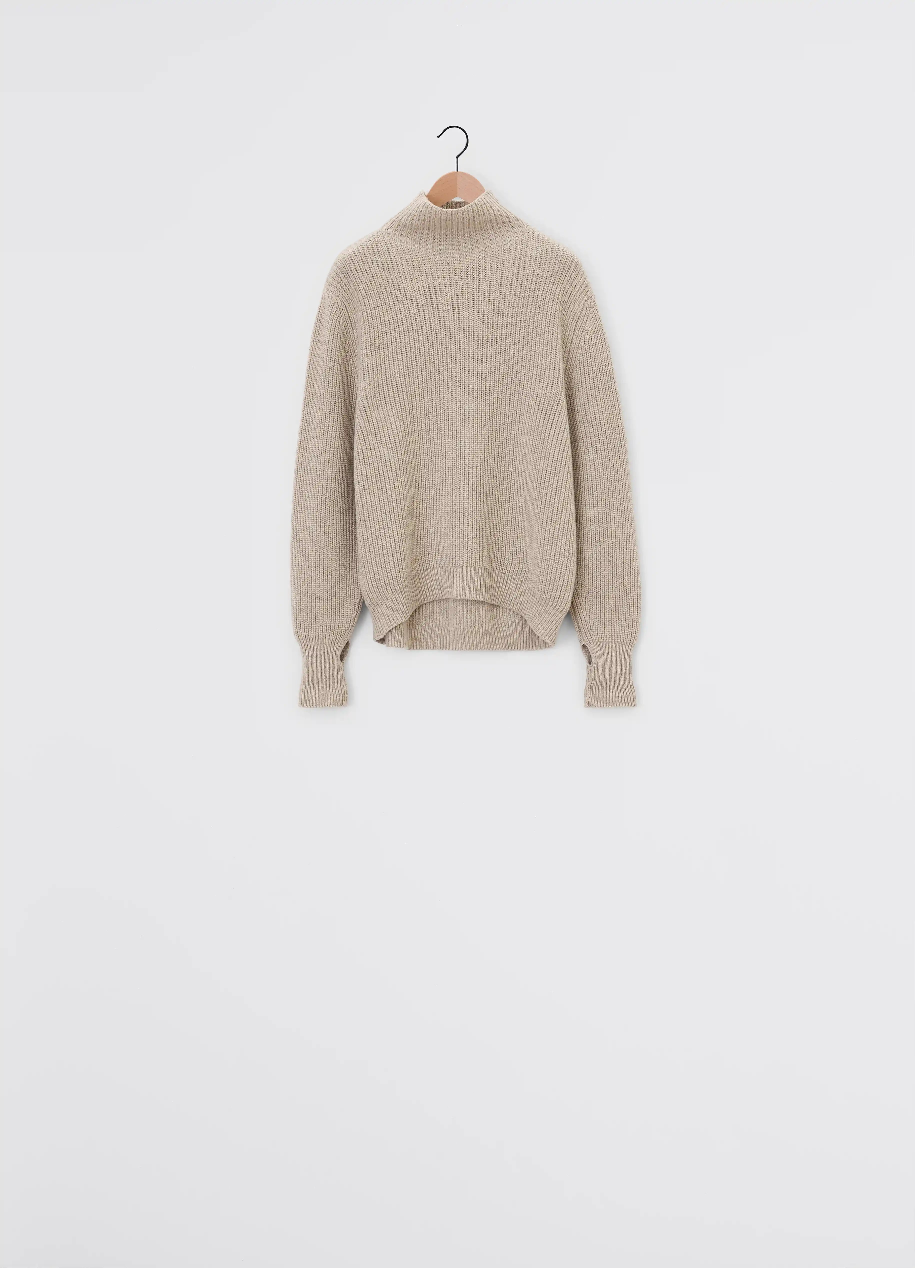 Natural Beige Trucker Collar Zipped Cardigan | LEMAIRE