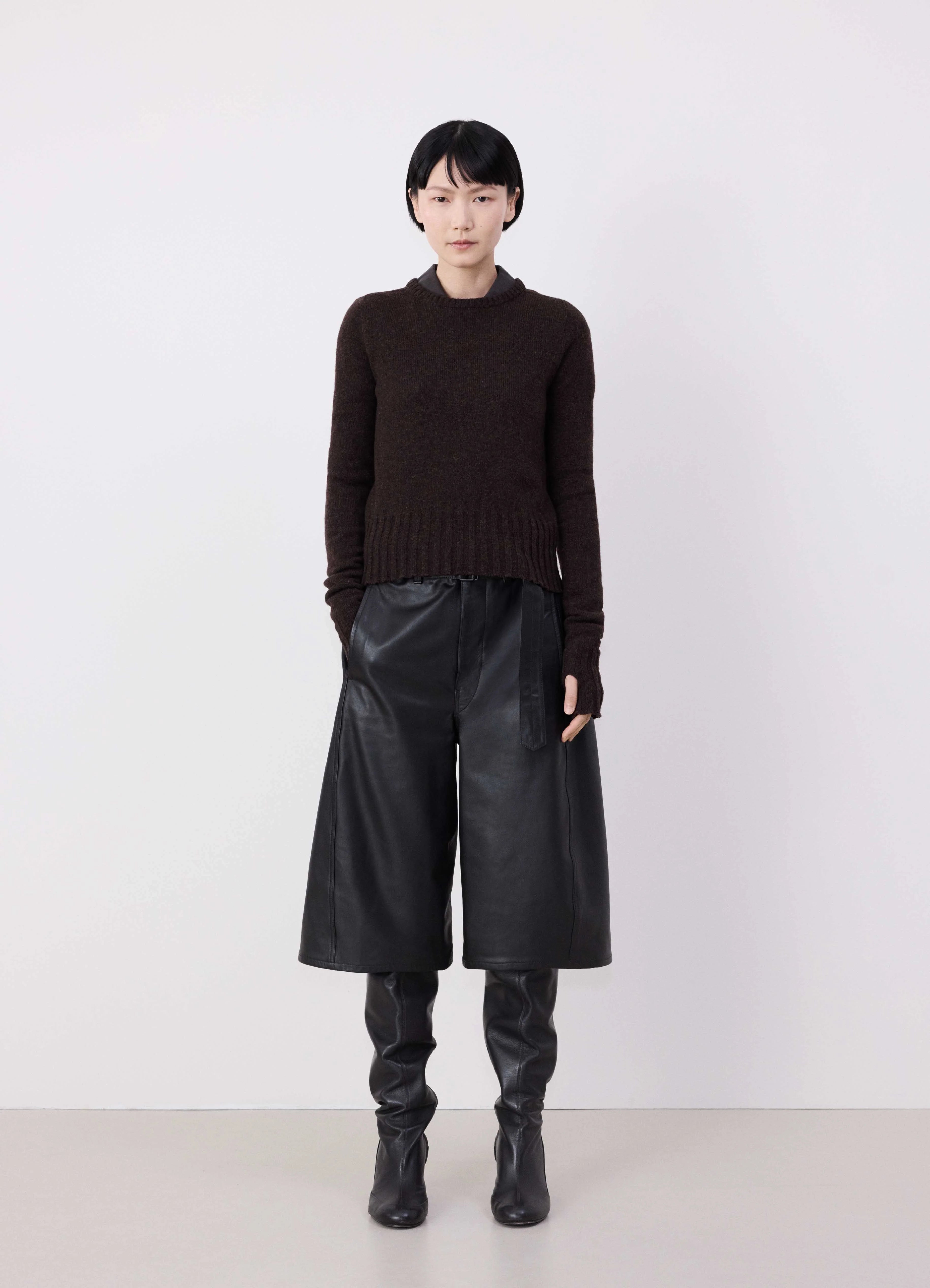 Anthracite melange turtleneck jumper | LEMAIRE