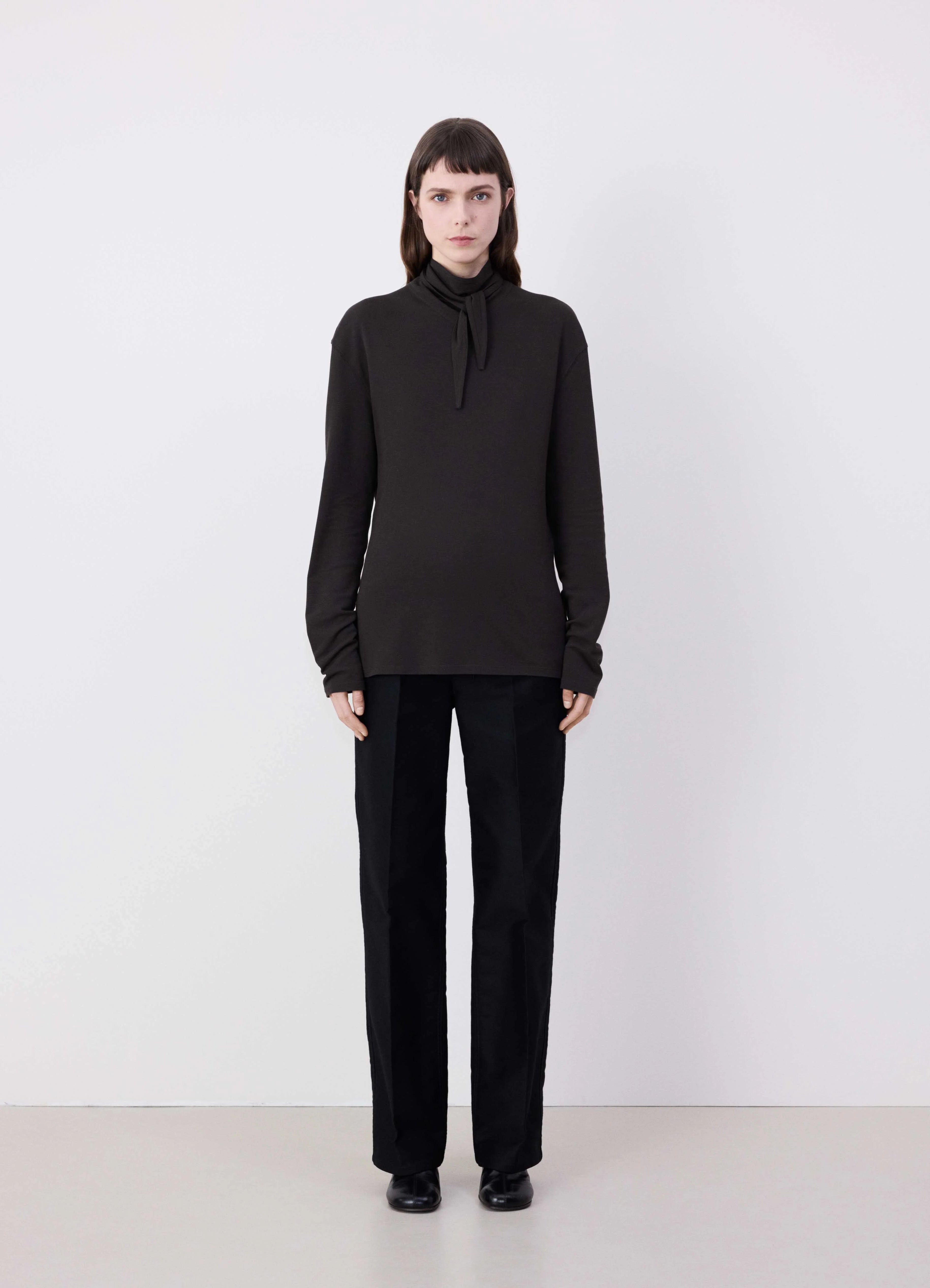 Anthracite melange turtleneck jumper | LEMAIRE