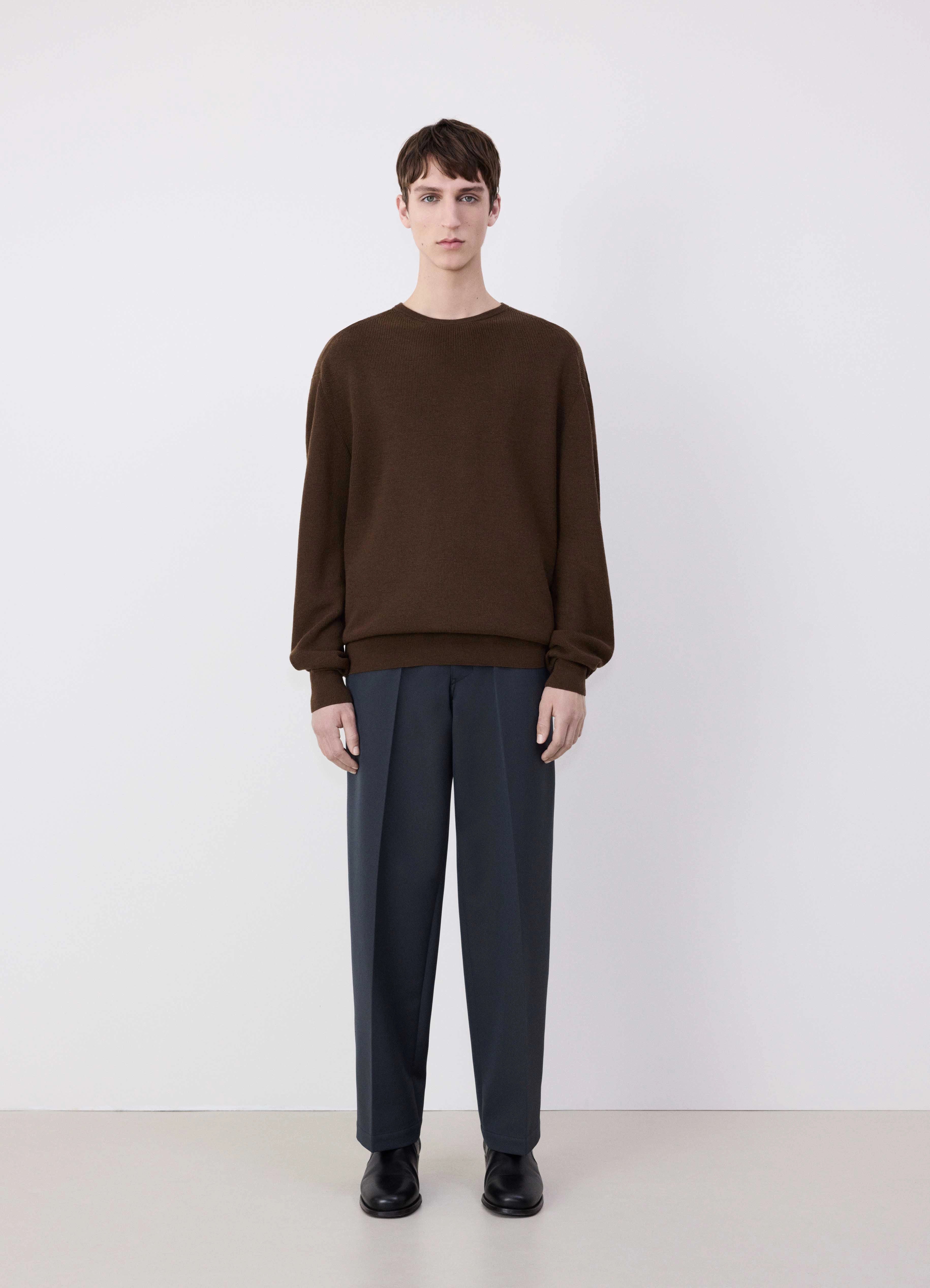 Green beige long sleeve turtleneck | LEMAIRE