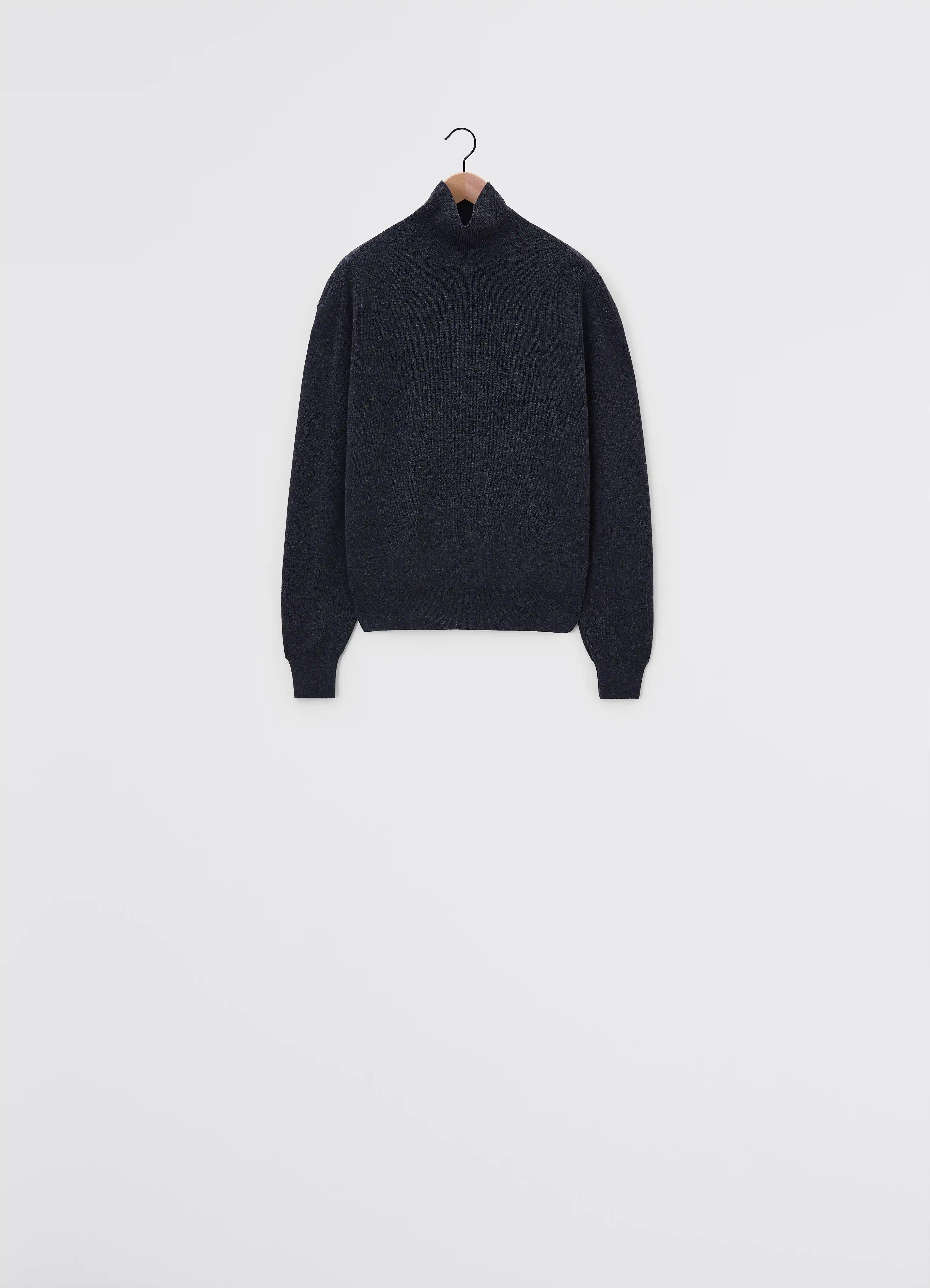 Anthracite melange turtleneck jumper