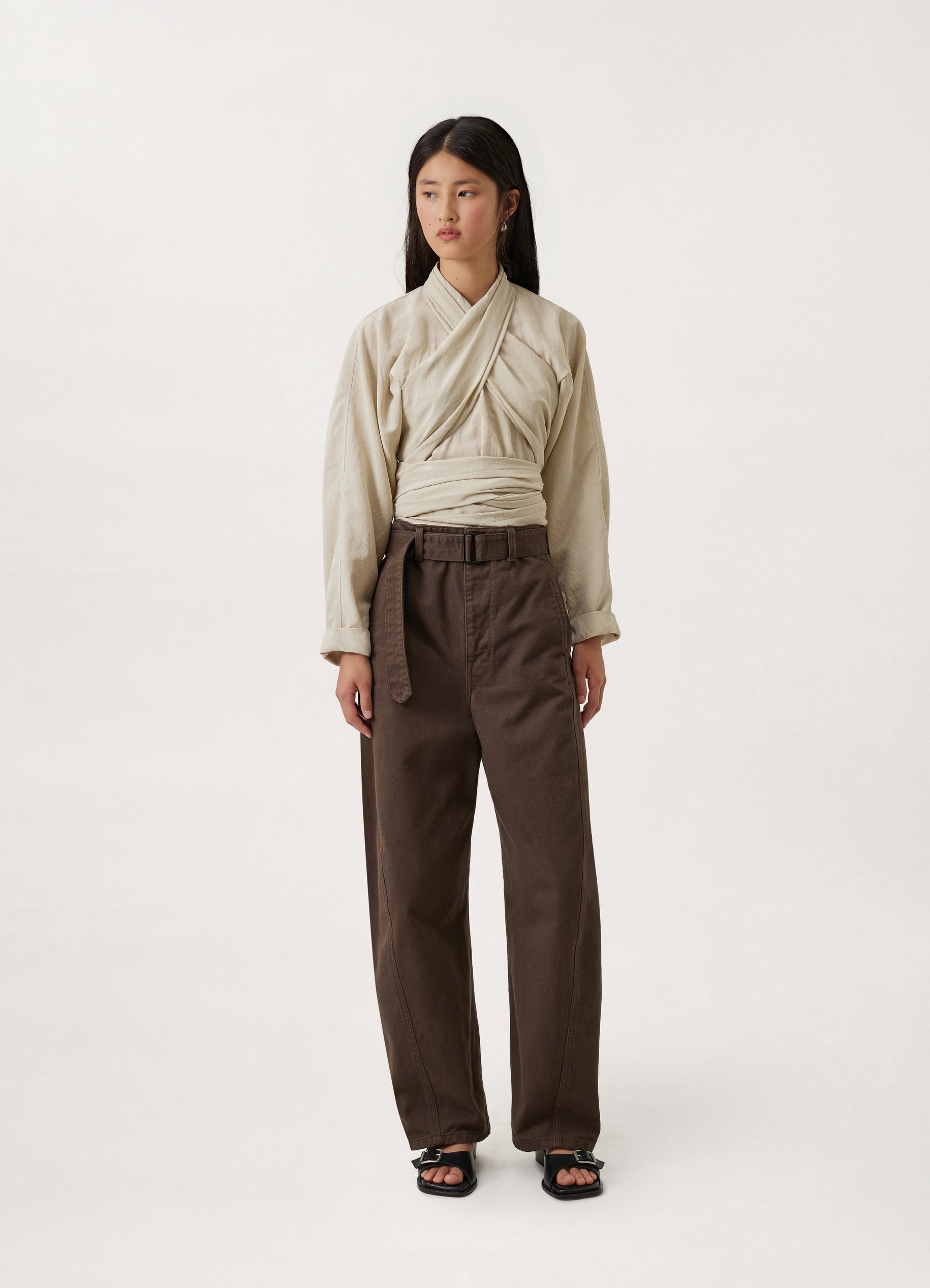 TWISTED BELTED PANTS – LEMAIRE